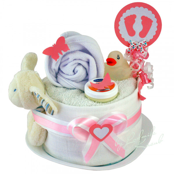 Windeltorte Hase für Mädchen Nr. 1.324 – Ansicht 4