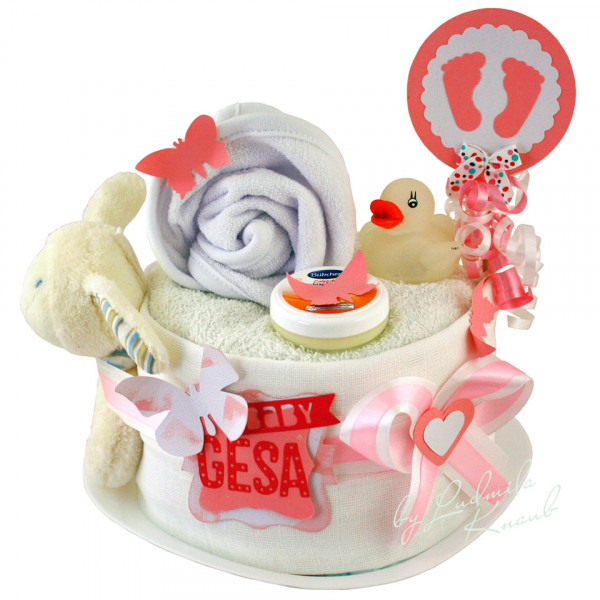 Windeltorte Hase für Mädchen Nr. 1.324 – Ansicht 6