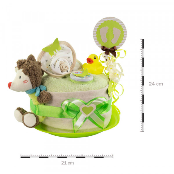 Windeltorte für Jungs 1.326 – Igel – Maße