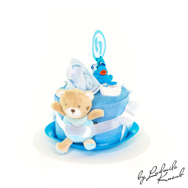 Windeltorte Teddy Bär für Jungen Nr. 1.327 – Ansicht 3