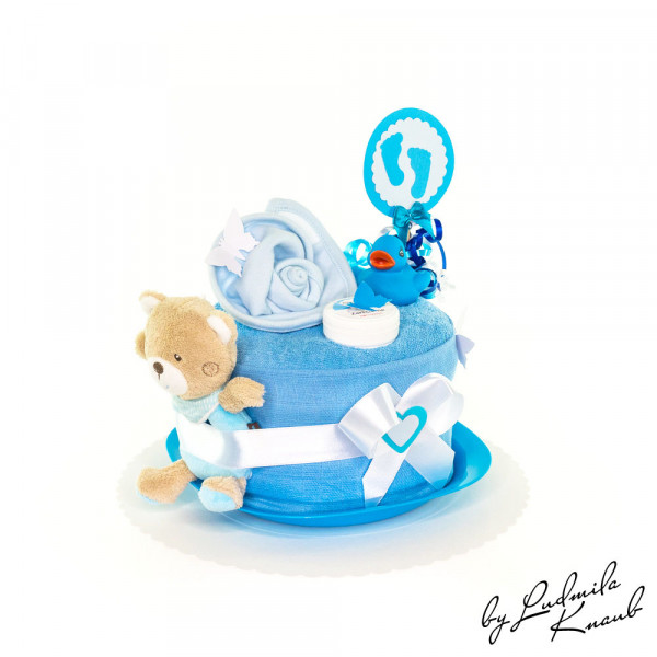 Windeltorte Teddy Bär für Jungen Nr. 1.327 – Ansicht 4