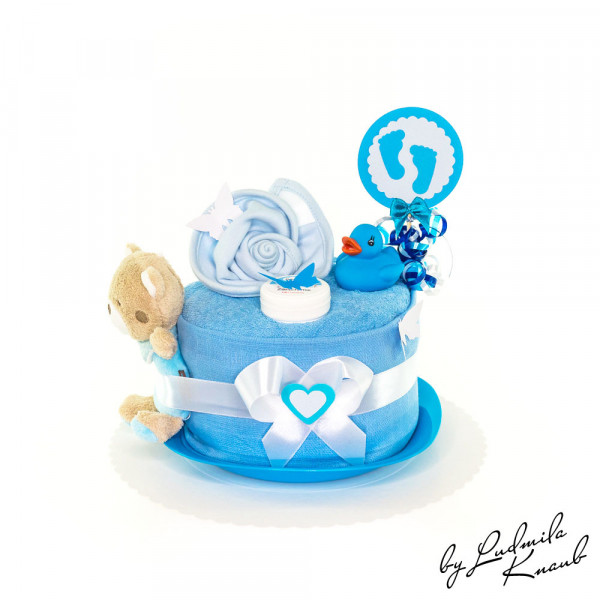 Windeltorte Teddy Bär für Jungen Nr. 1.327 – Ansicht 5
