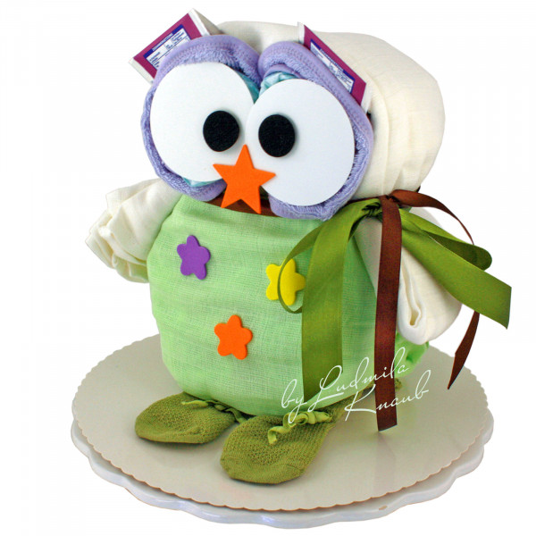 Windeltorte Eule neutral Nr. 1.404 – Ansicht 3