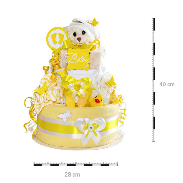 Windeltorte Teddy Bär neutral Nr. 1.412 – Maße