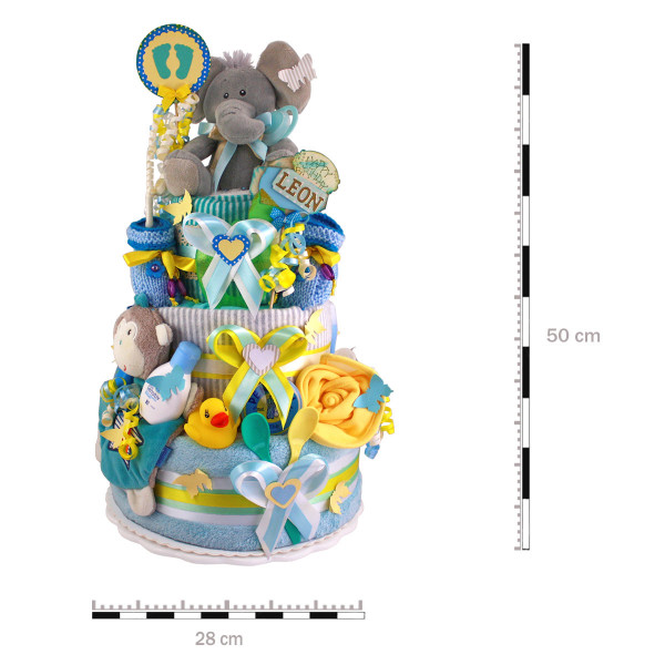 Windeltorte für Jungs 1.415 Elefant – Maße