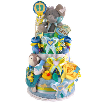 Elephant Diaper Cake for Boys No. 1.415