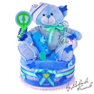 Teddy Bear Diaper Cake for Boys No. 1.416