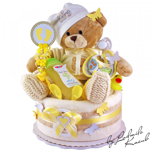 Windeltorte Teddy Bär neutral Nr. 1.419 – Ansicht 2