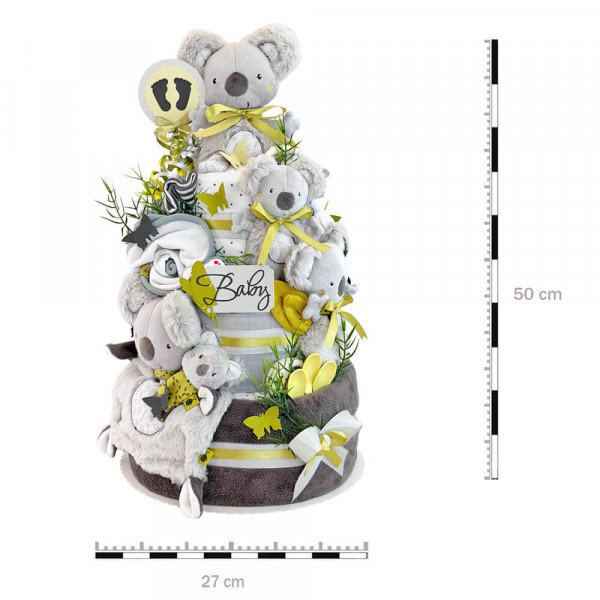 neutrale Windeltorte 1.436 Koala – Maße