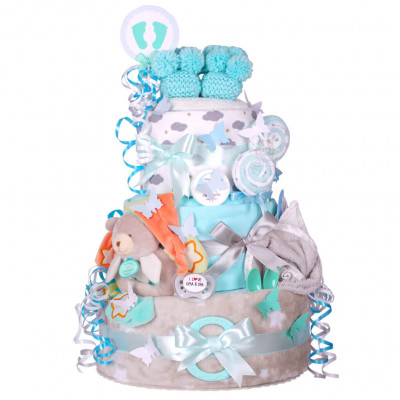 Teddy Bear Diaper Cake for Boys No. 1.439