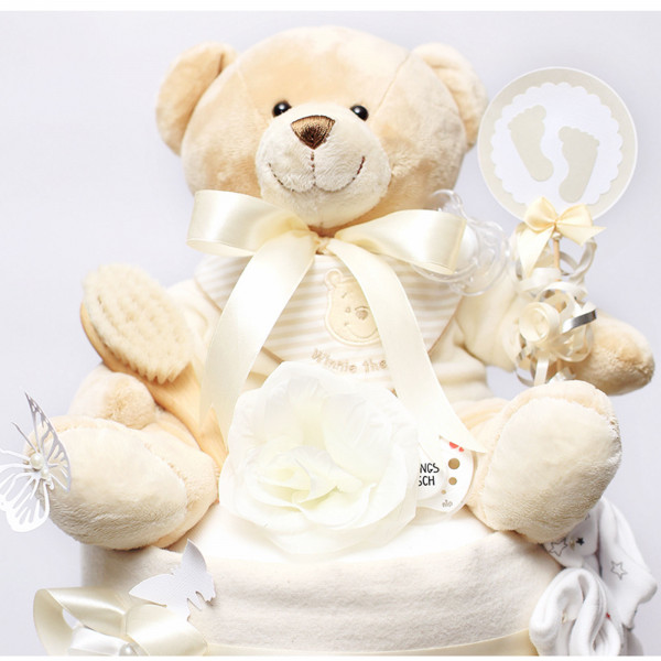 Windeltorte Teddy Bär für Mädchen Nr. 1.701 – Ansicht 4