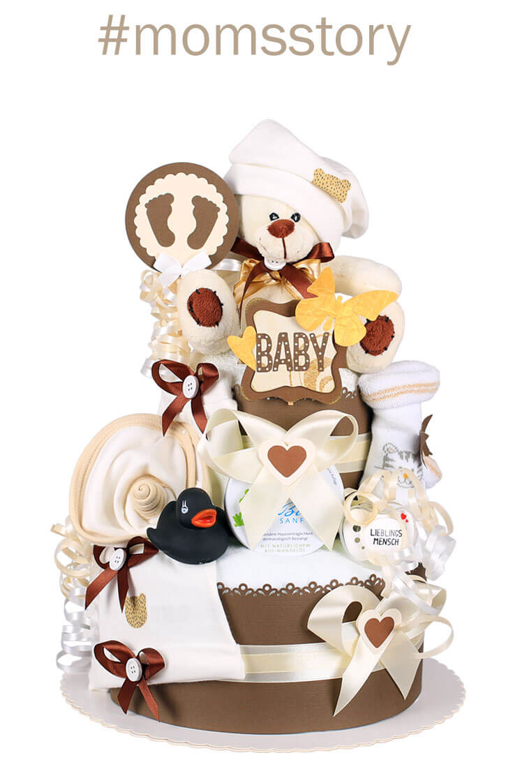 Tarta de pañales Osito Teddy neutro N.º 1.102