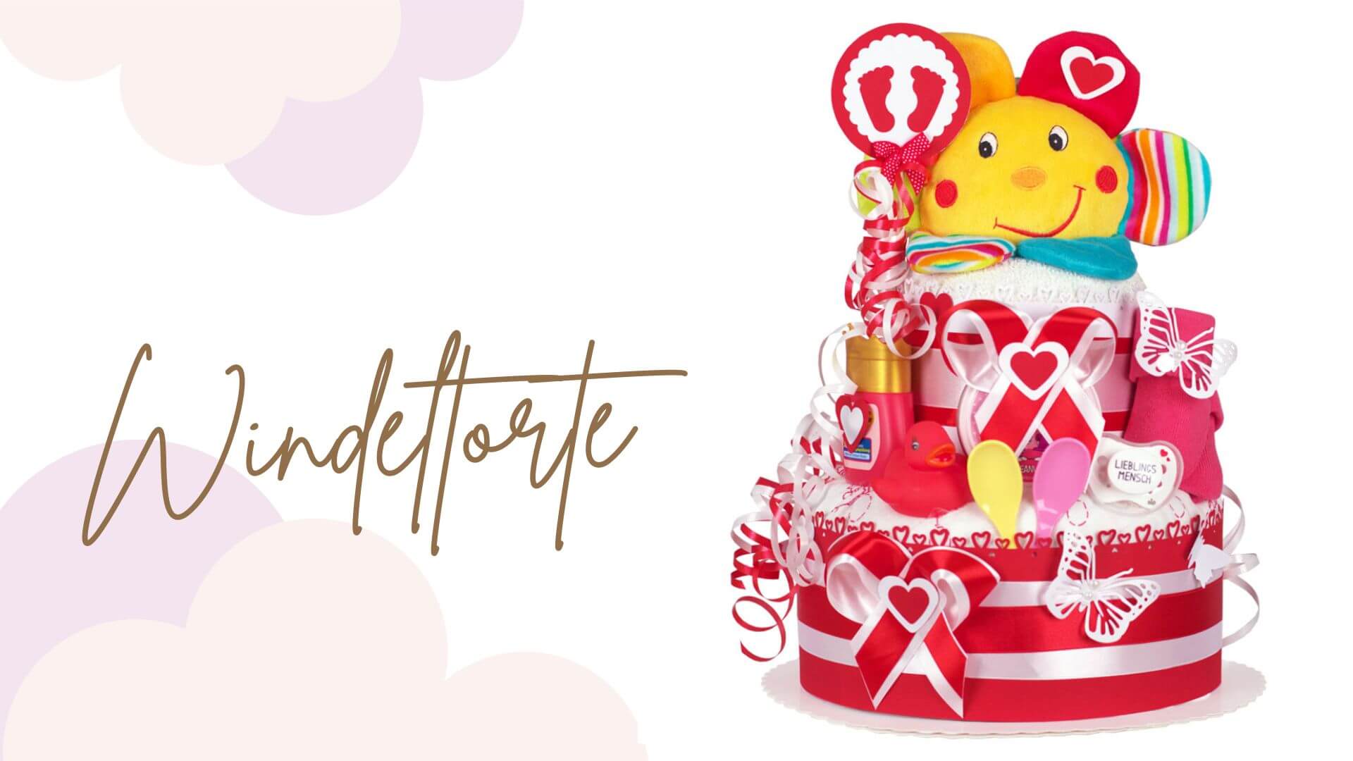 Tarta de pañales para niñas N.º 1.113