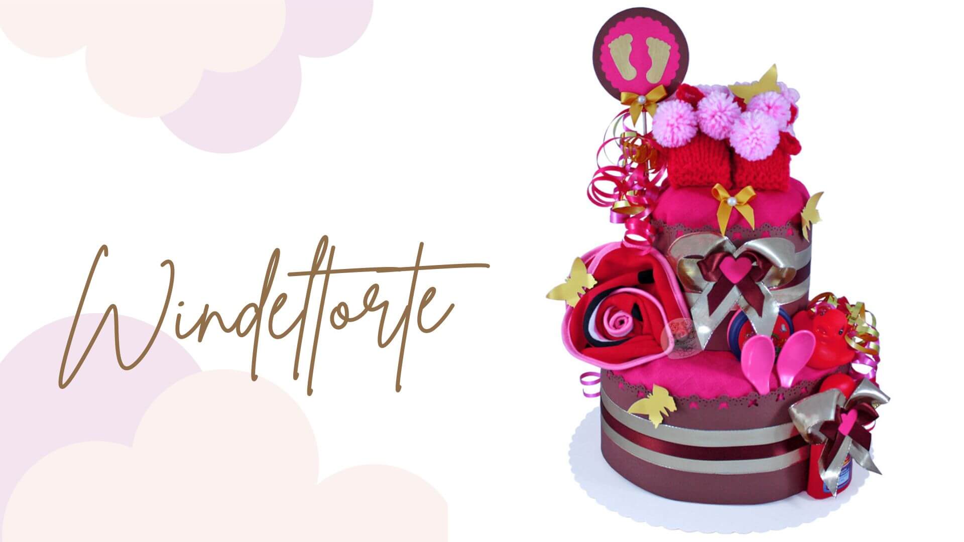 Tarta de pañales para niñas N.º 1.118
