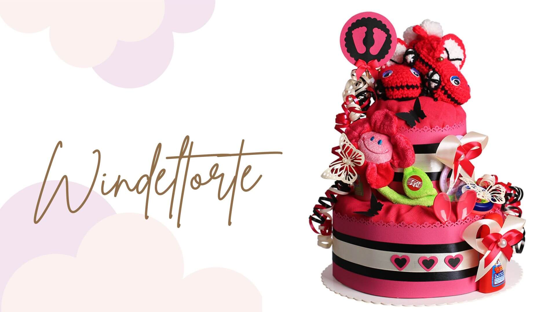 Tarta de pañales para niñas N.º 1.119