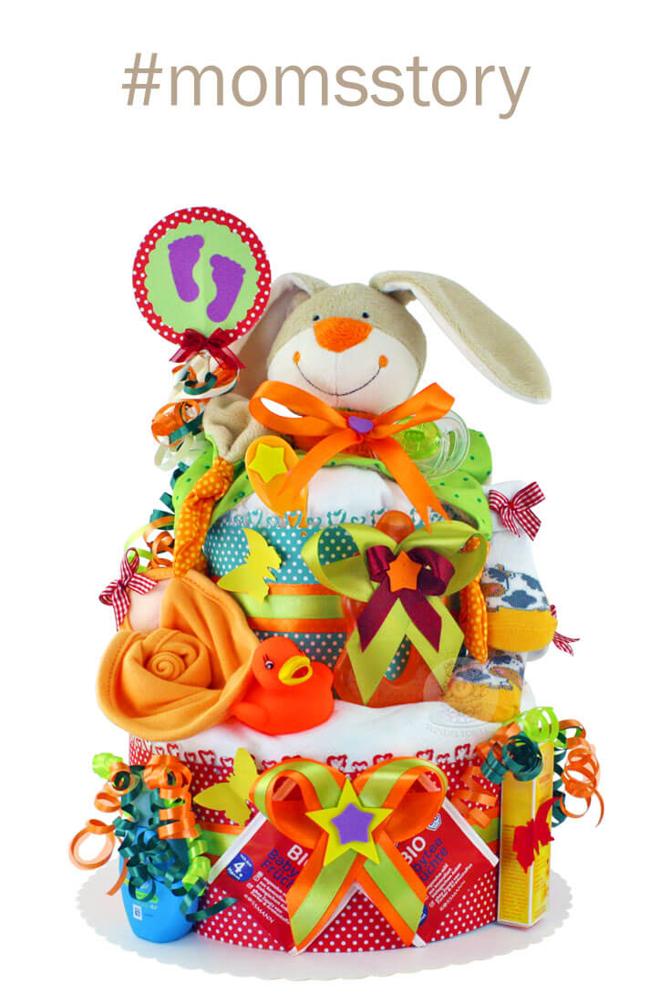 Tarta de pañales Conejito unisex N.º 1.123