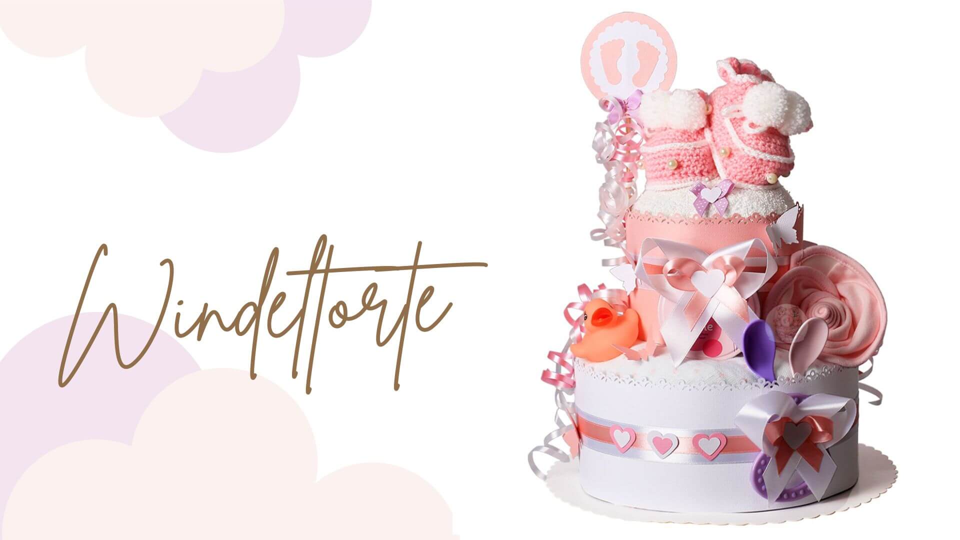 Tarta de pañales para niñas N.º 1.125