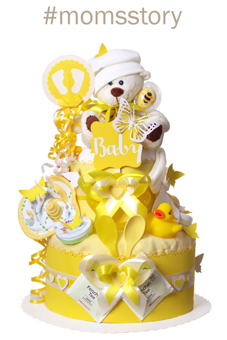 Tarta de pañales unisex N.º 1.128 Osito Teddy
