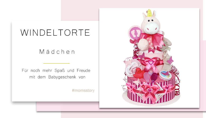 Tarta de pañales unicornio para niñas N.º 1.134