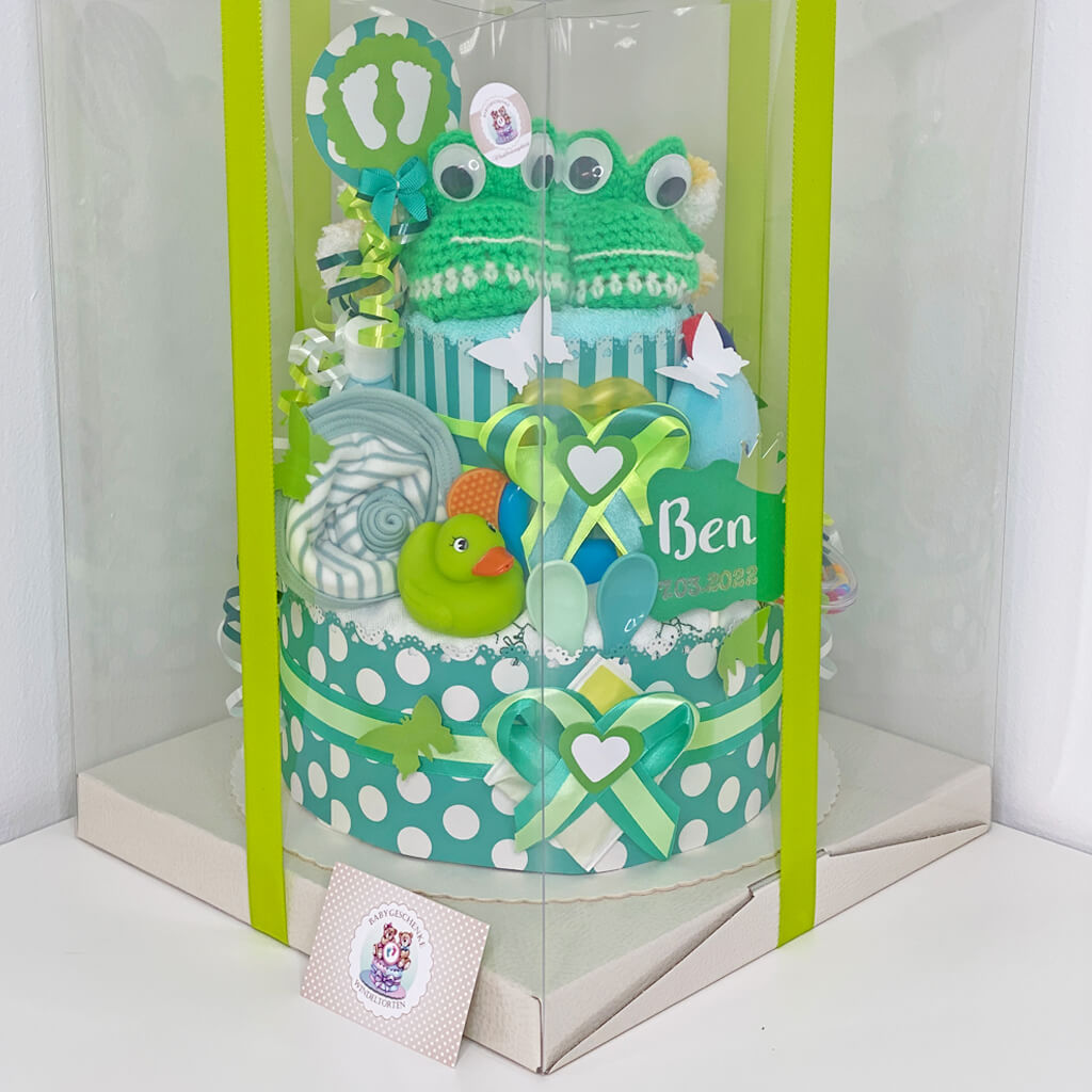 Windeltorte Frosch für Jungen Nr. 1.145