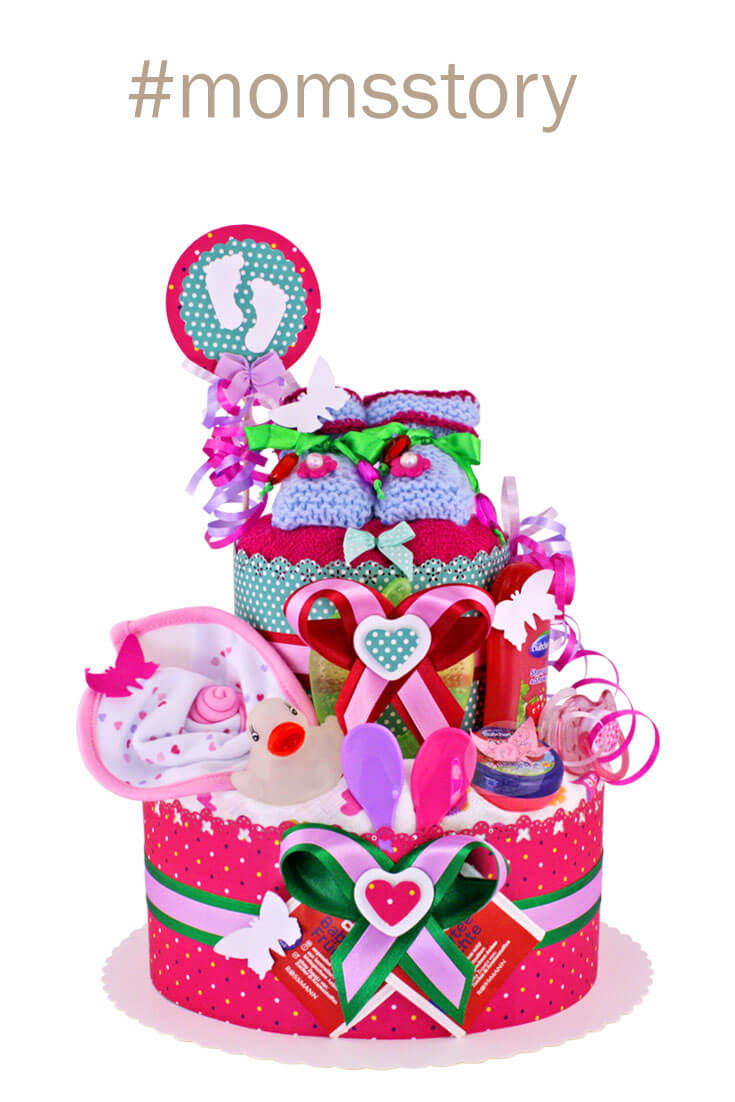 Tarta de pañales para niñas N.º 1.146
