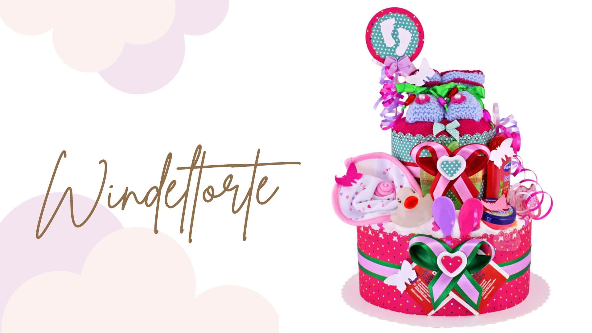 Tarta de pañales para niñas N.º 1.146