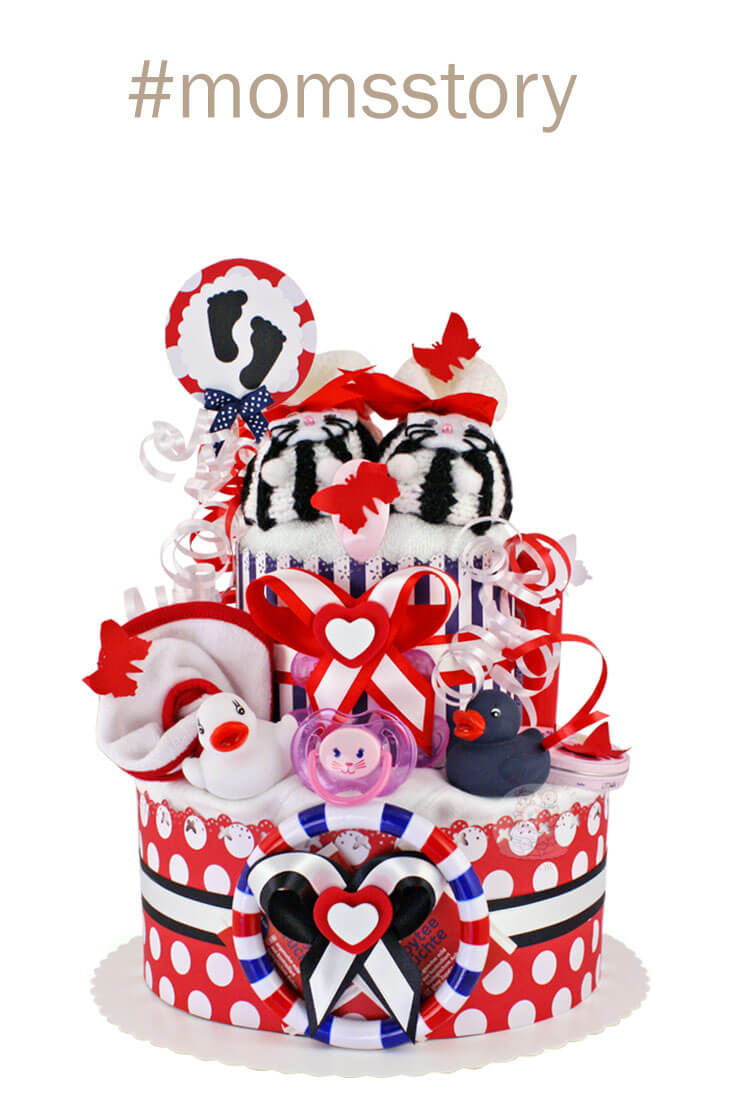 Tarta de pañales para niñas 1.147