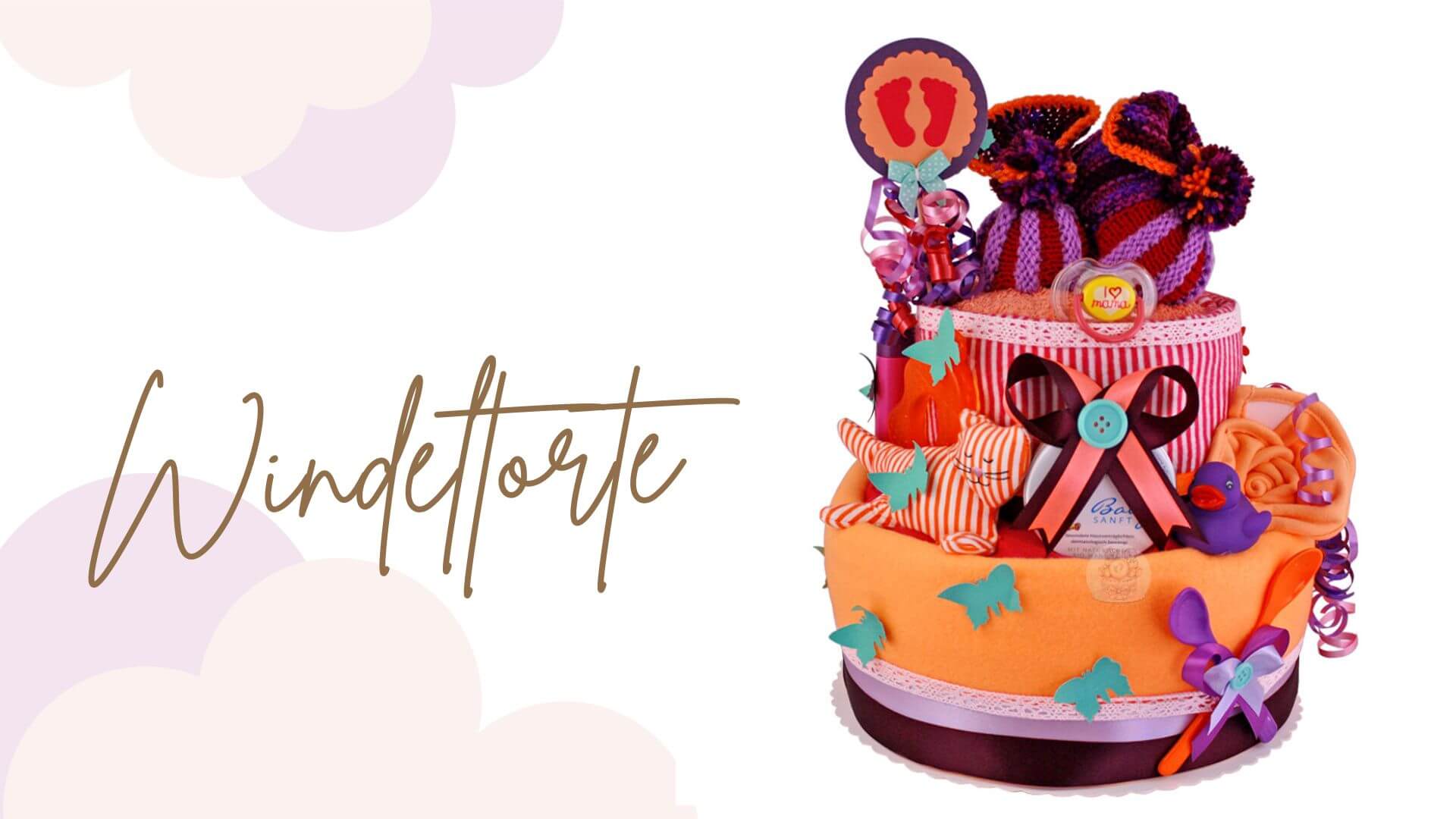 Tarta de pañales ovejita para niñas N.º 1.149