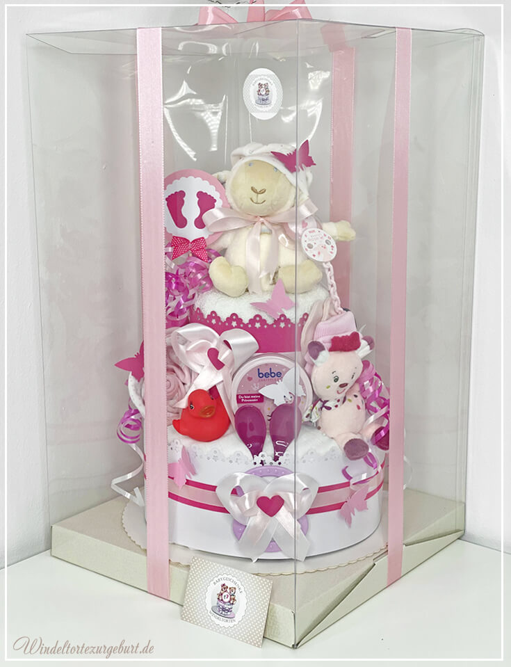 Tarta de pañales para niñas 1.161