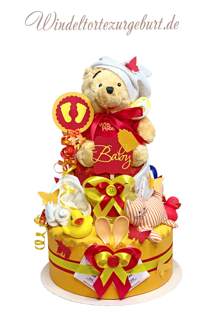 Tarta de pañales neutra N.º 1.175 Winnie the Pooh, Disney