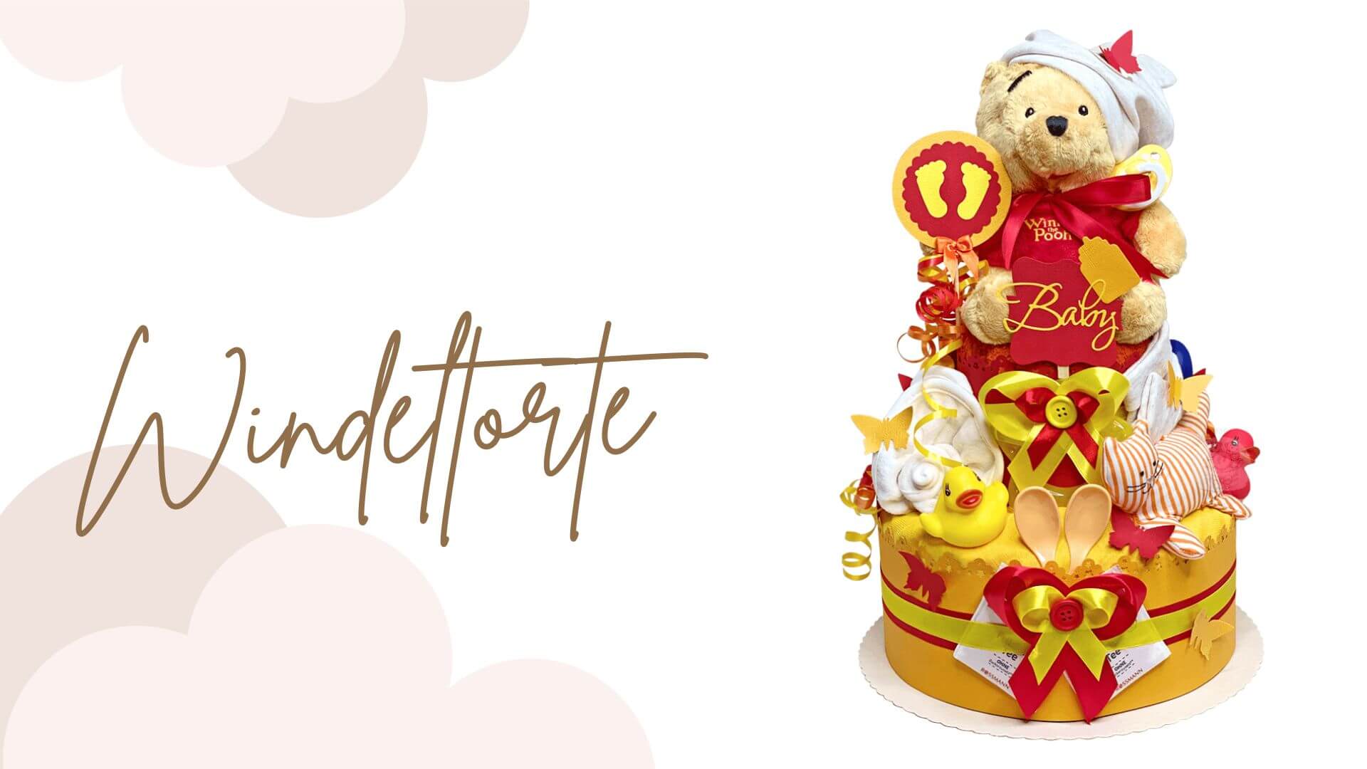 Tarta de pañales neutra N.º 1.175 Winnie the Pooh, Disney