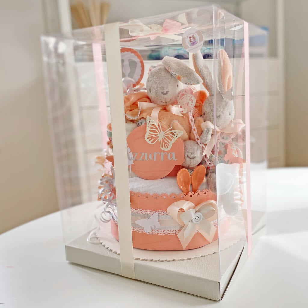 Windeltorte für Mädchen 1.177 Hase-Famaly (2)