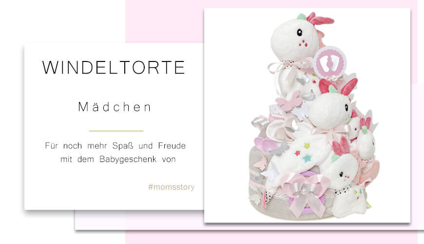 Tarta de pañales para niñas 1.178 Unicornio