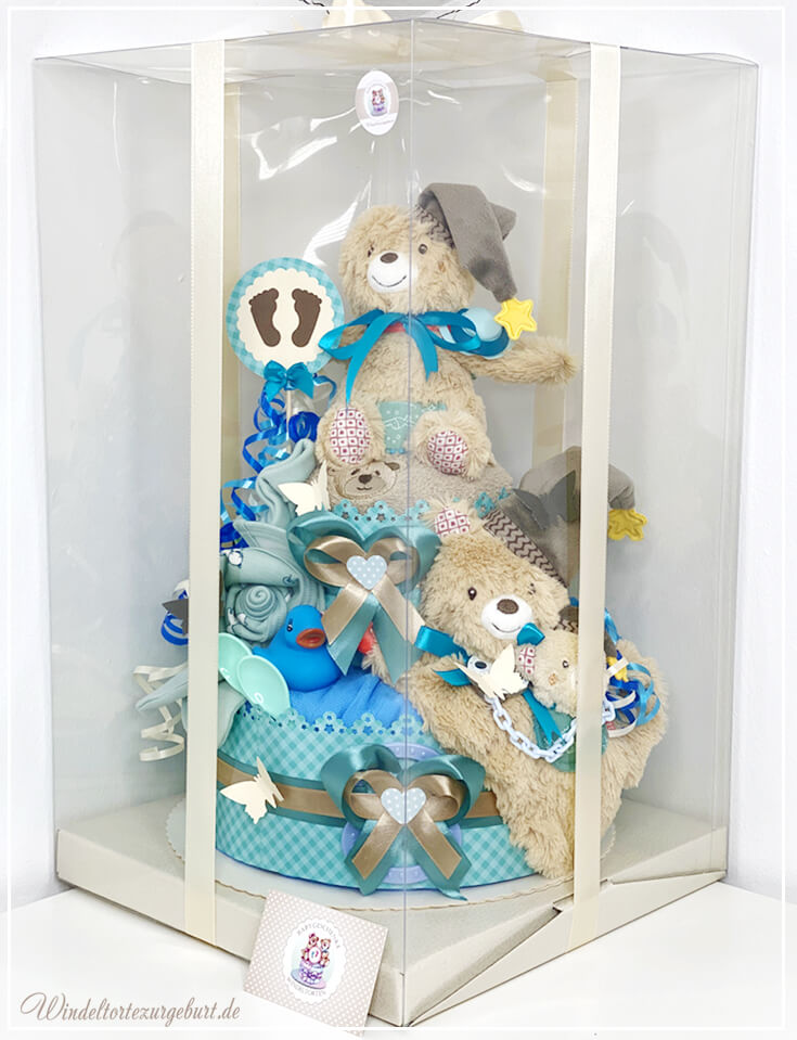 Tarta de pañales Osito Teddy para niños N.º 1.181