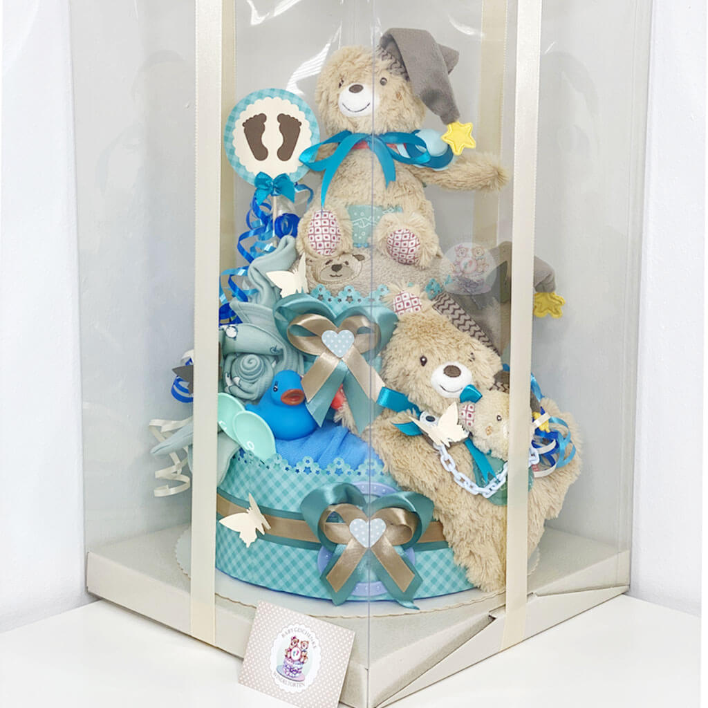 Windeltorte Teddy Bär für Jungen Nr. 1.181