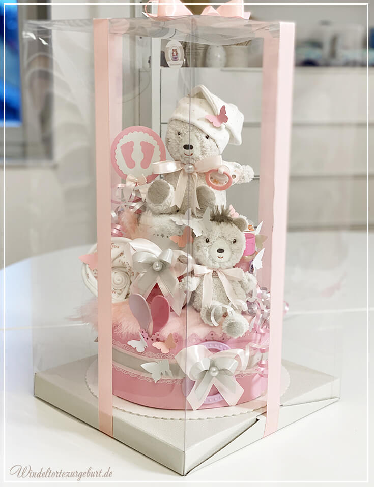Tarta de pañales para niñas 1.182