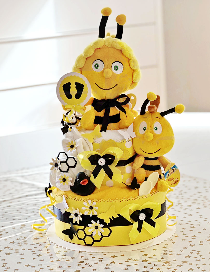 Tarta de pañales osito teddy neutro N.º 1.185