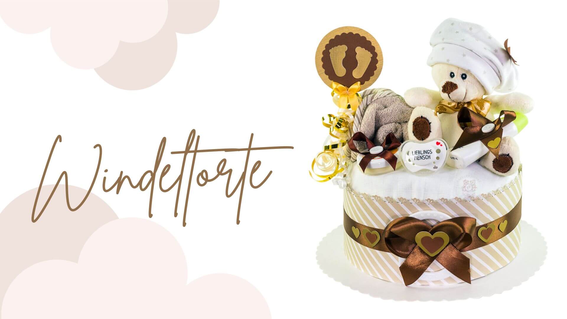 Tarta de pañales Osito Teddy neutro N.º 1.202