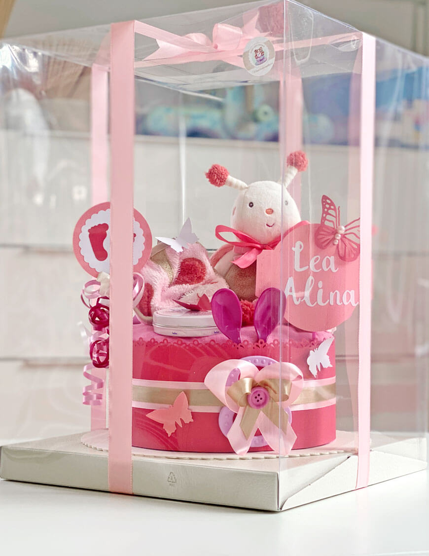 Tarta de pañales para niñas 1.208