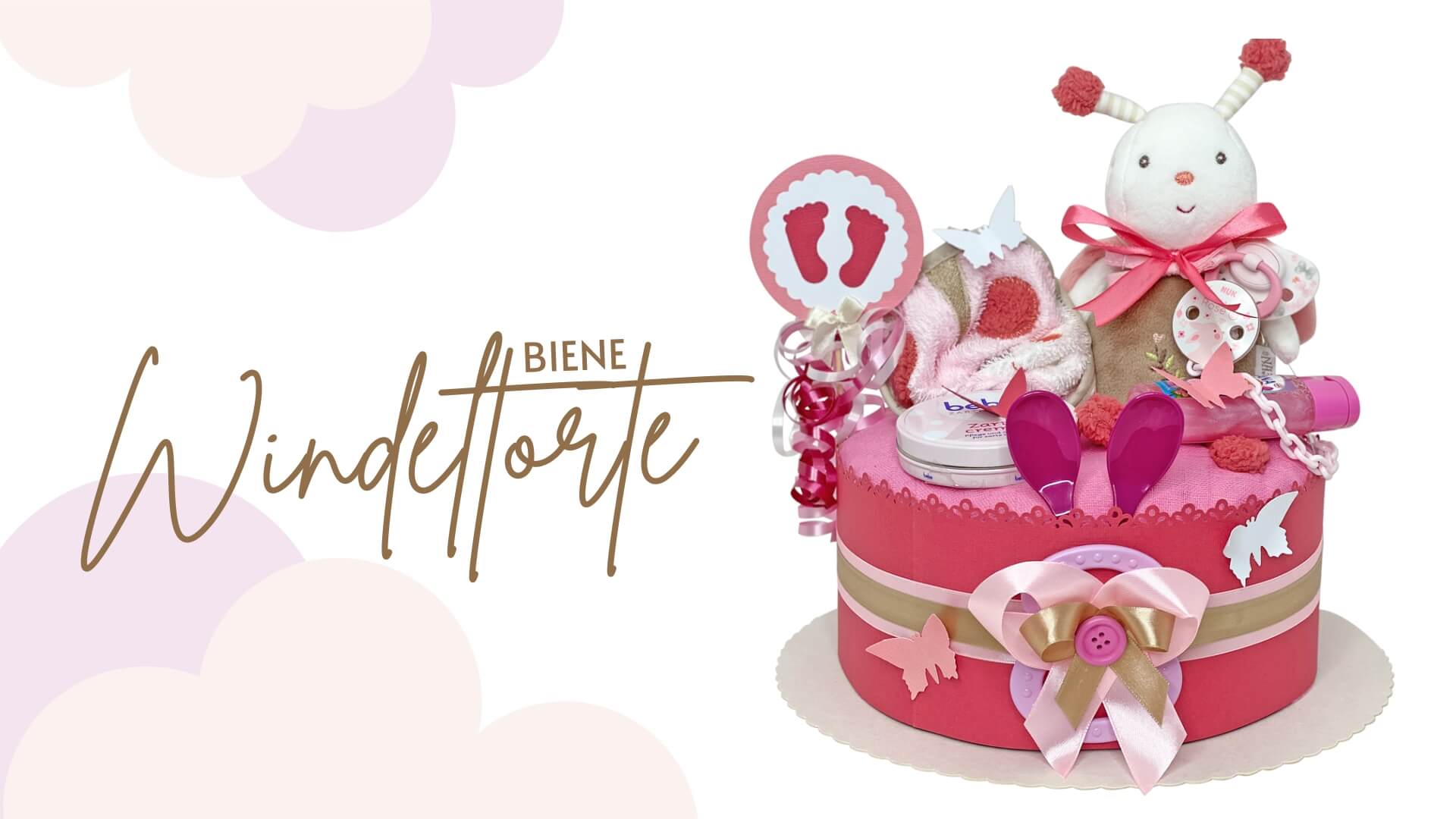 Tarta de pañales para niñas 1.208