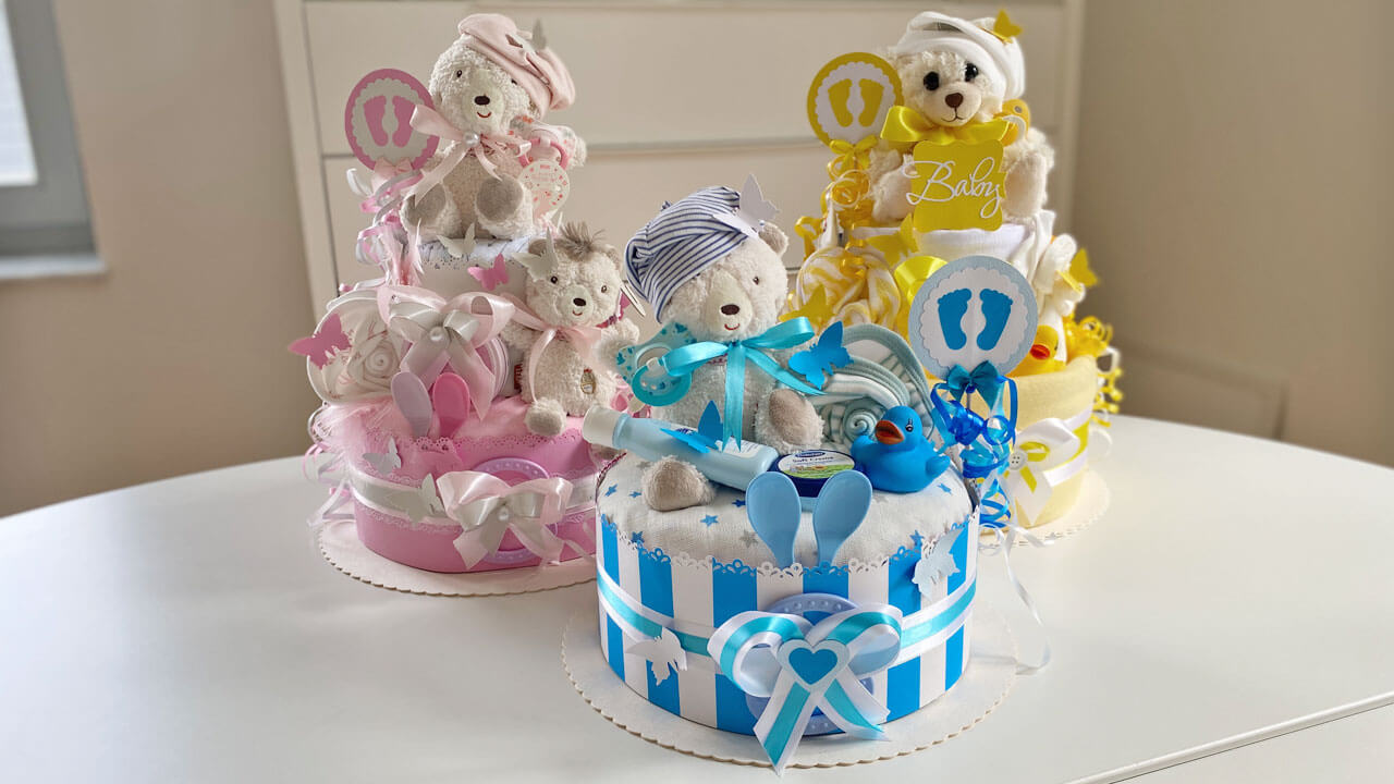 Tarta de pañales osito para niños N.º 1.213