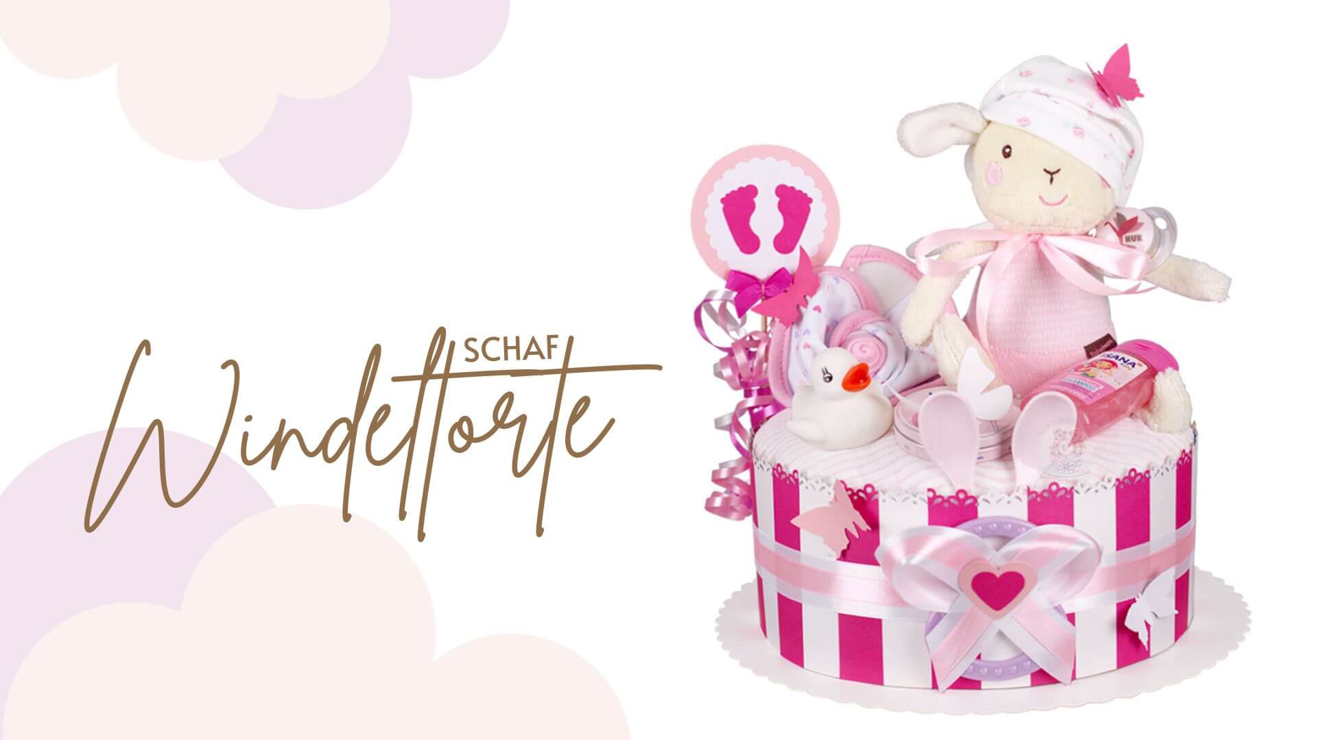 Tarta de pañales para niñas 1.214