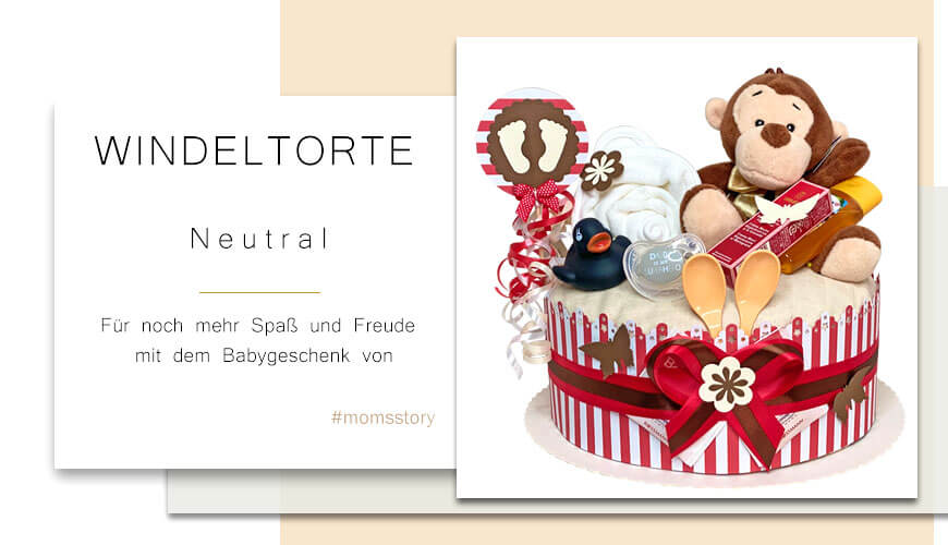 Tarta de pañales mono unisex N.º 1.218