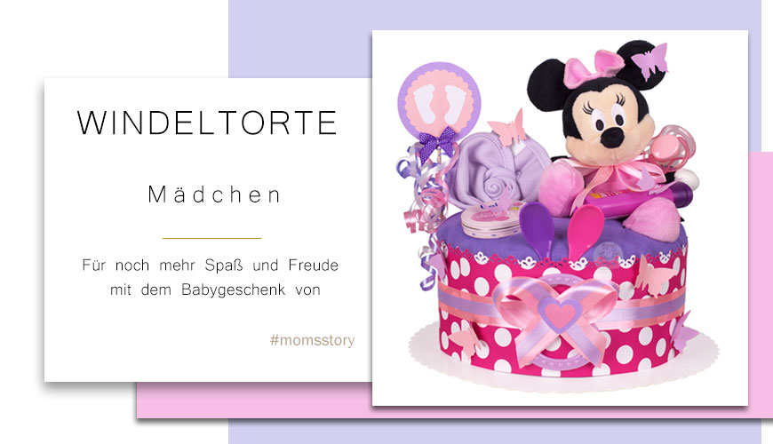 Tarta de pañales Minnie Mouse para niñas N.º 1.224