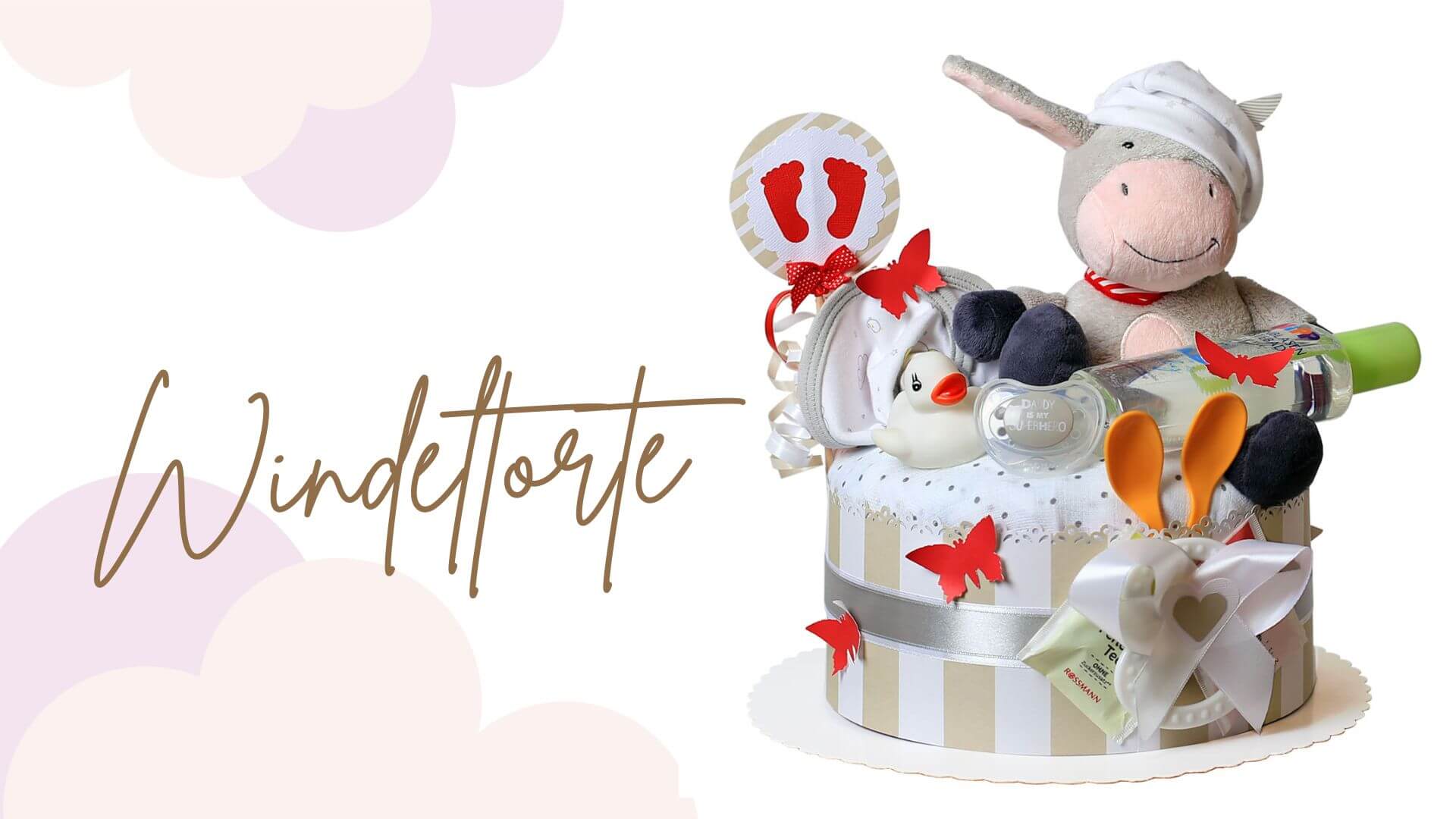 Tarta de pañales para niñas N.º 1.229