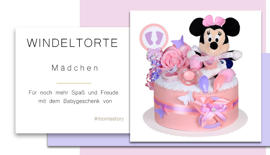 Tarta de pañales Minnie Mouse para niñas N.º 1.237