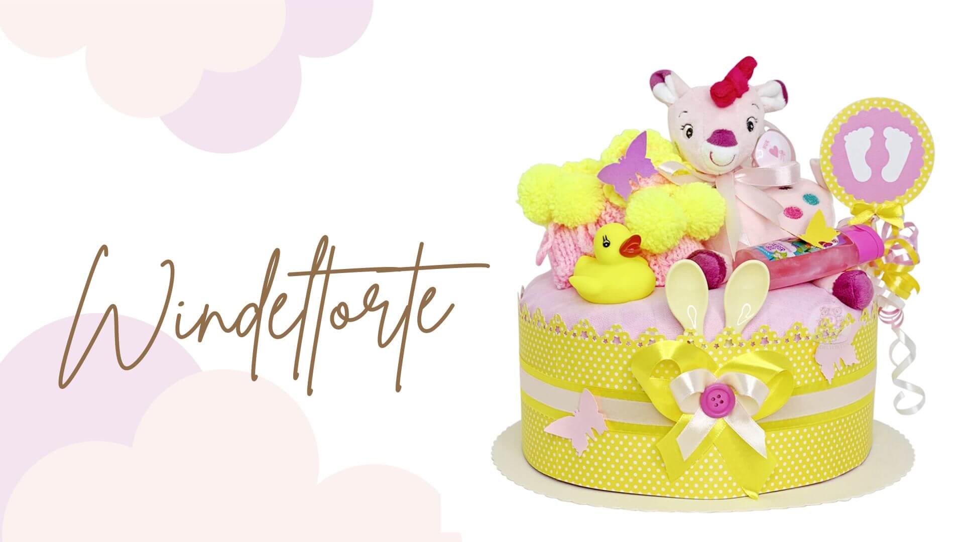 Tarta de pañales para niñas 1.257