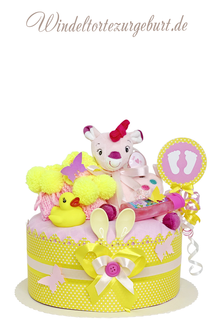 Tarta de pañales para niñas 1.257
