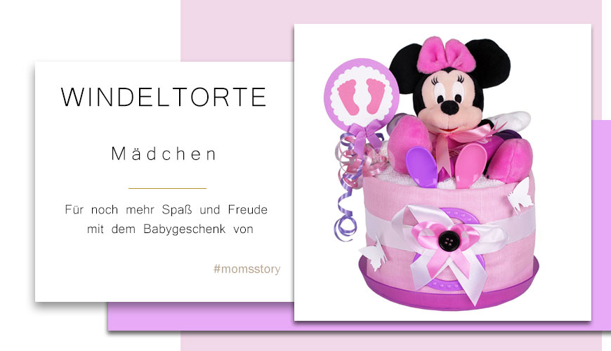 Tarta de pañales Minnie Mouse para niñas N.º 1.330