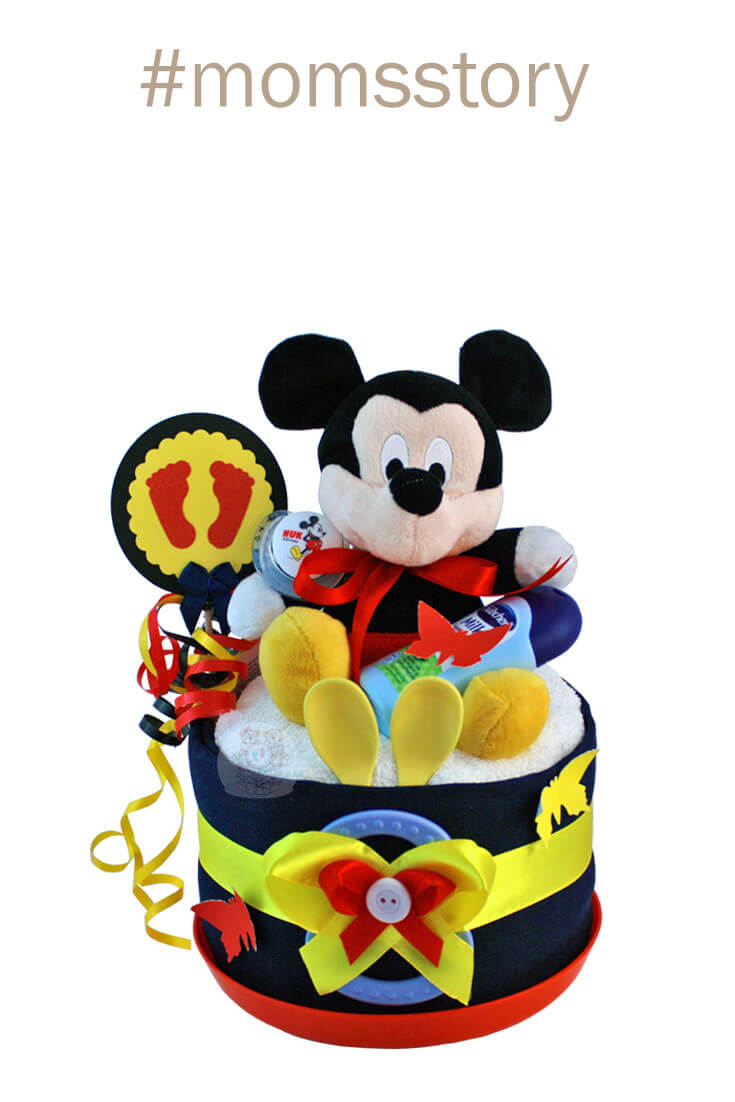 Tarta de pañales para niños N.º 1.332 Mickey Mouse, Disney